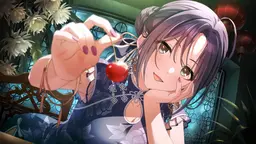月の下、花